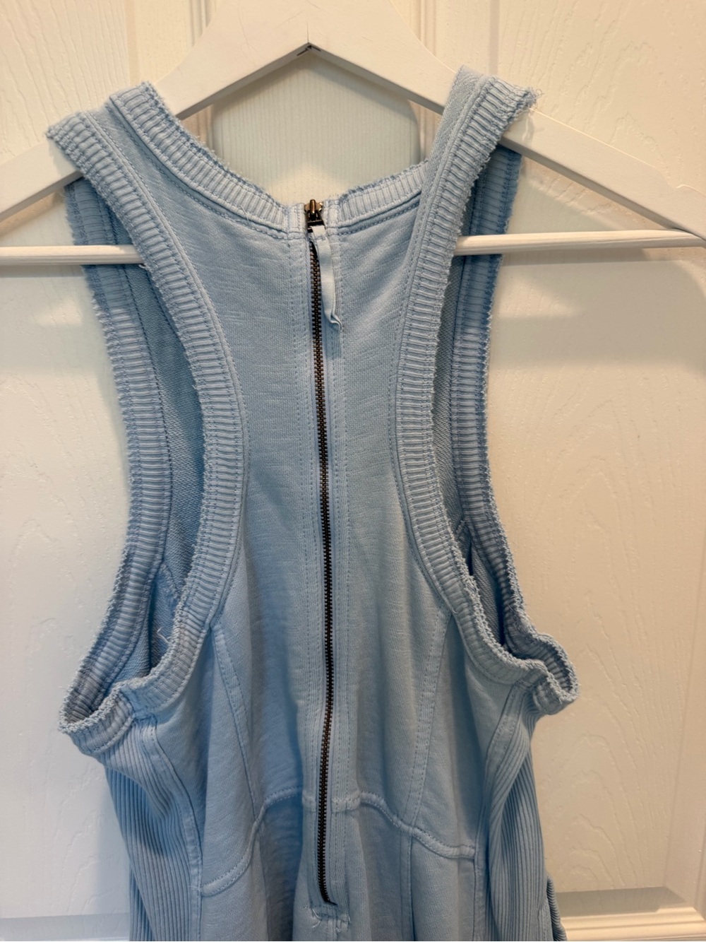 Anthropologie Daily Practice Horizon Knit Wide Leg Jumpsuit Small Blue - Picture 6 of 7